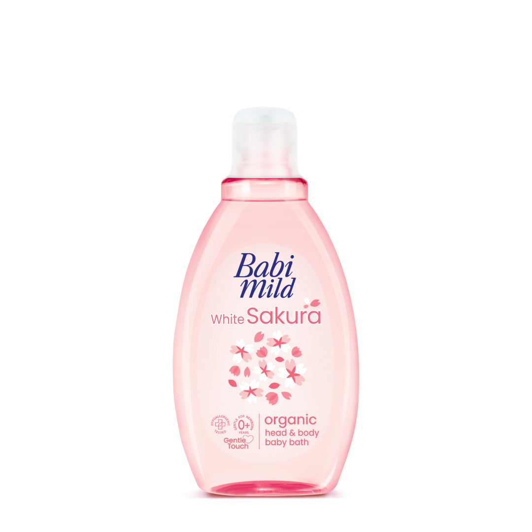 Sữa tắm gội trẻ em babi mild white sakura 180ml