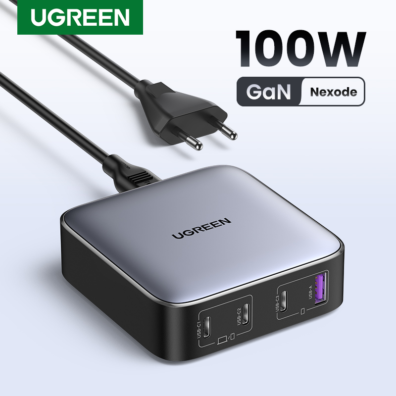 NexodeUGREEN GaN 100W USB C Fast Charger Adapter for MacBook iPad iPhone 15 14 13 Pro Max Samsung S24 S23 Ultra Model90736