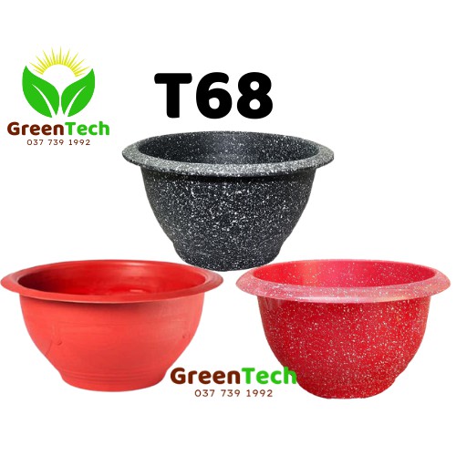 Chậu Nhựa Trồng Cây T68, Chậu Giả Đá T68