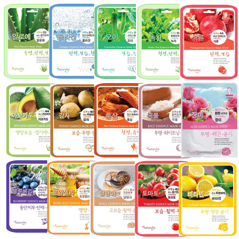 [ Mua Theo Loại ] Bộ 10 Loại Mặt Nạ Dưỡng Da Natureby Esence Mask Sheet 23ml x 10