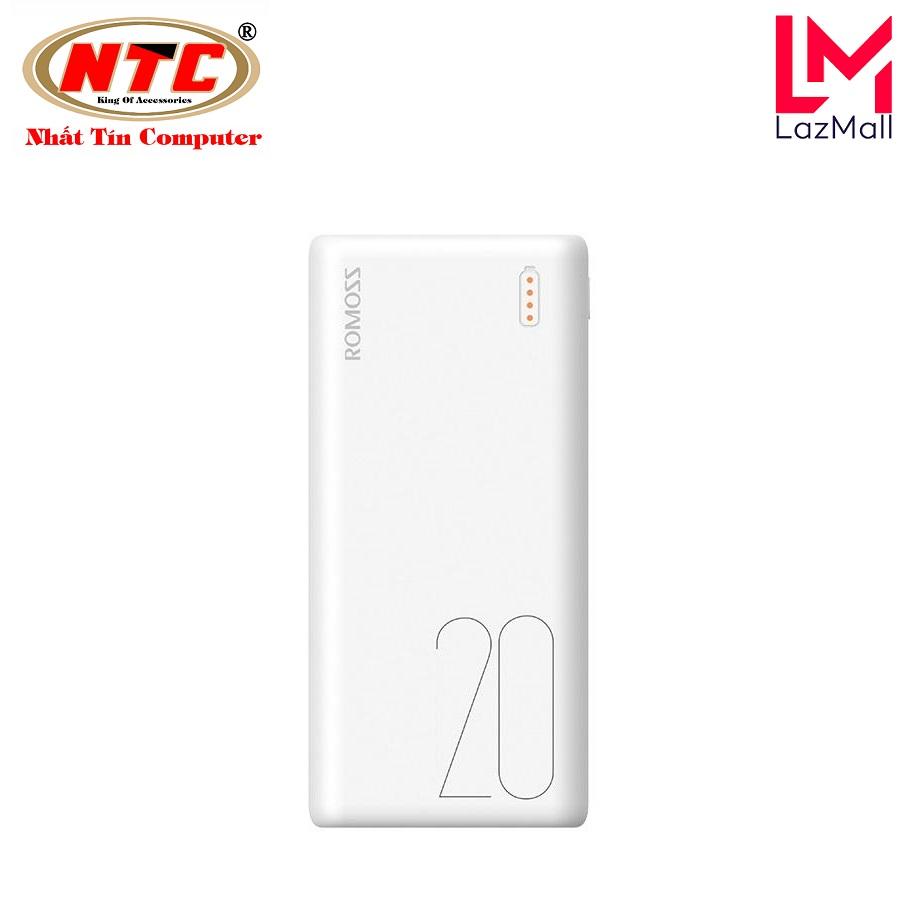 Pin sạc dự phòng Romoss Simple 20 20000mAh lõi Li-polymer 3 cổng Input / 2 cổng Output - Nhat Tin Authorised Store