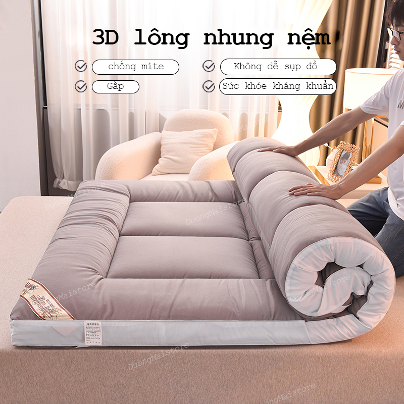 topper nệm dày 10cm Nệm Topper Dày Mềm Tatami Nệm Topper Nệm Đơn/Nữ Hoàng/King Size Có Thể Gập Lại Nệm