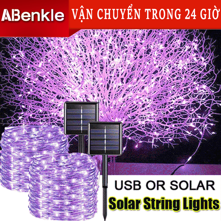 Đèn Dây Chạy Bằng Năng Lượng Mặt Trời Không Thấm Nước Trang Trí Dành Cho Vườn, Nhà Cửa, Tiệc Tùng, Halloween, Giáng Sinh Abenkle Lighting-INTL