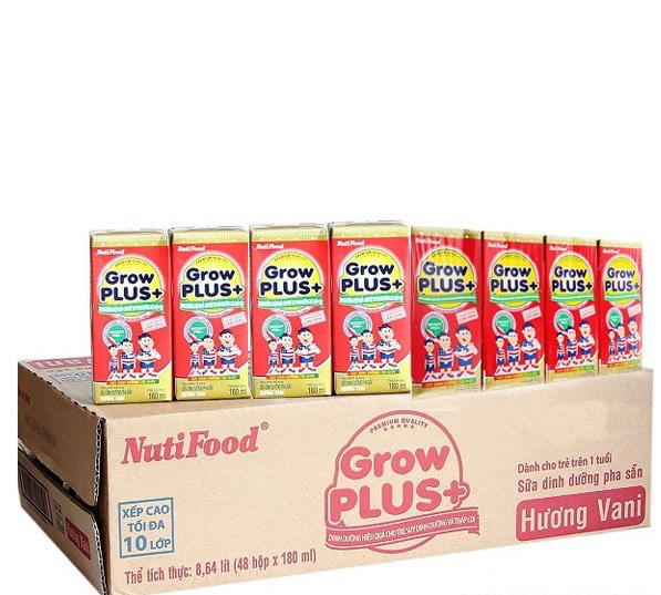 Sữa bột pha sẵn nutifood grow plus+ đỏ 180ml
