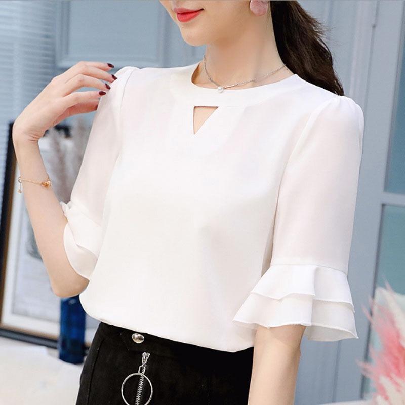 (Top bán chạy ) Áo kiểu nữ tay bèo - dịu dàng - nữ tính cực hot mẫu mới nhất 2019