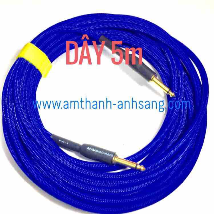 Dây 2 đầu Jack 6 ly mono dài 5m dây rắc 6.5mm,dây tín hiệu guitar, dây jack TS, jack 6.3mm, Jack 6li, Jack 6.3mm, dây tín hiệu nhạc cụ dàn organ, keybooad, drum, guitar, trống điện