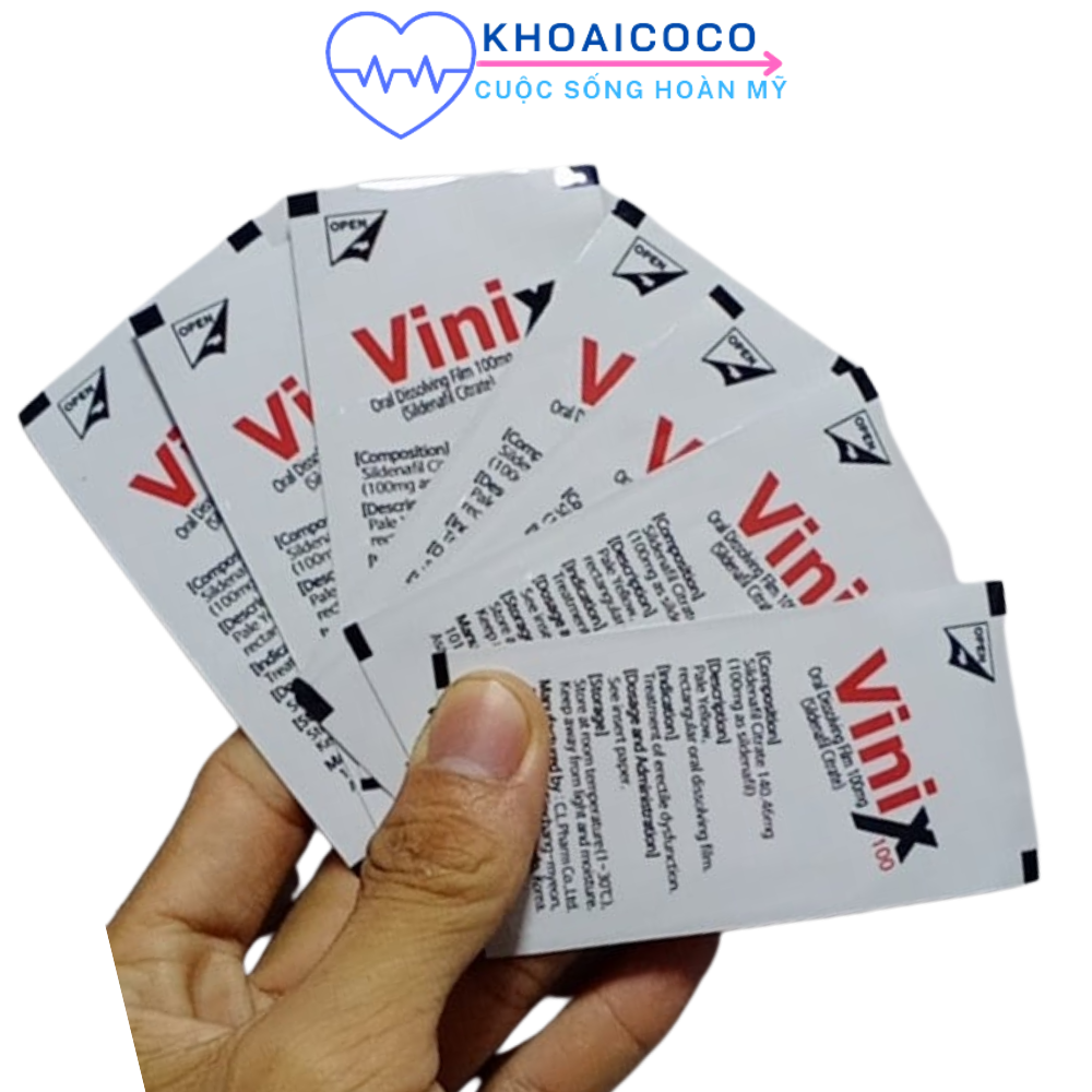 Hộp 5 tem vinix 100mg hàn quốc chính hãng cam kết chất lượng cao cấp