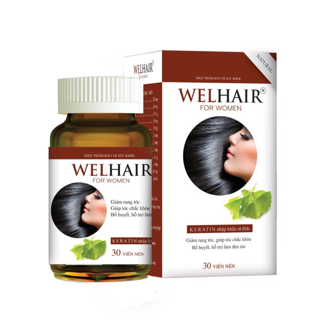 Viên uống Welhair - Welhair for Women - 30 viên - Giảm rụng tóc cho nữ