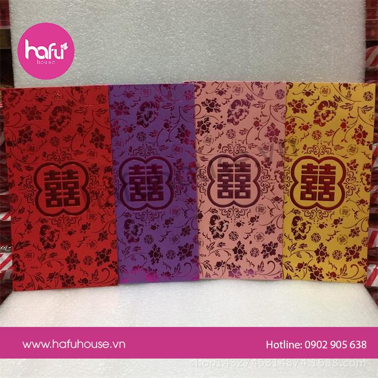 COMBO 2 BAO LÌ XÌ BƯNG QUẢ ĐÁM CƯỚI HAFU HOUSE M15 SIZE ĐẠI 11.5*22CM