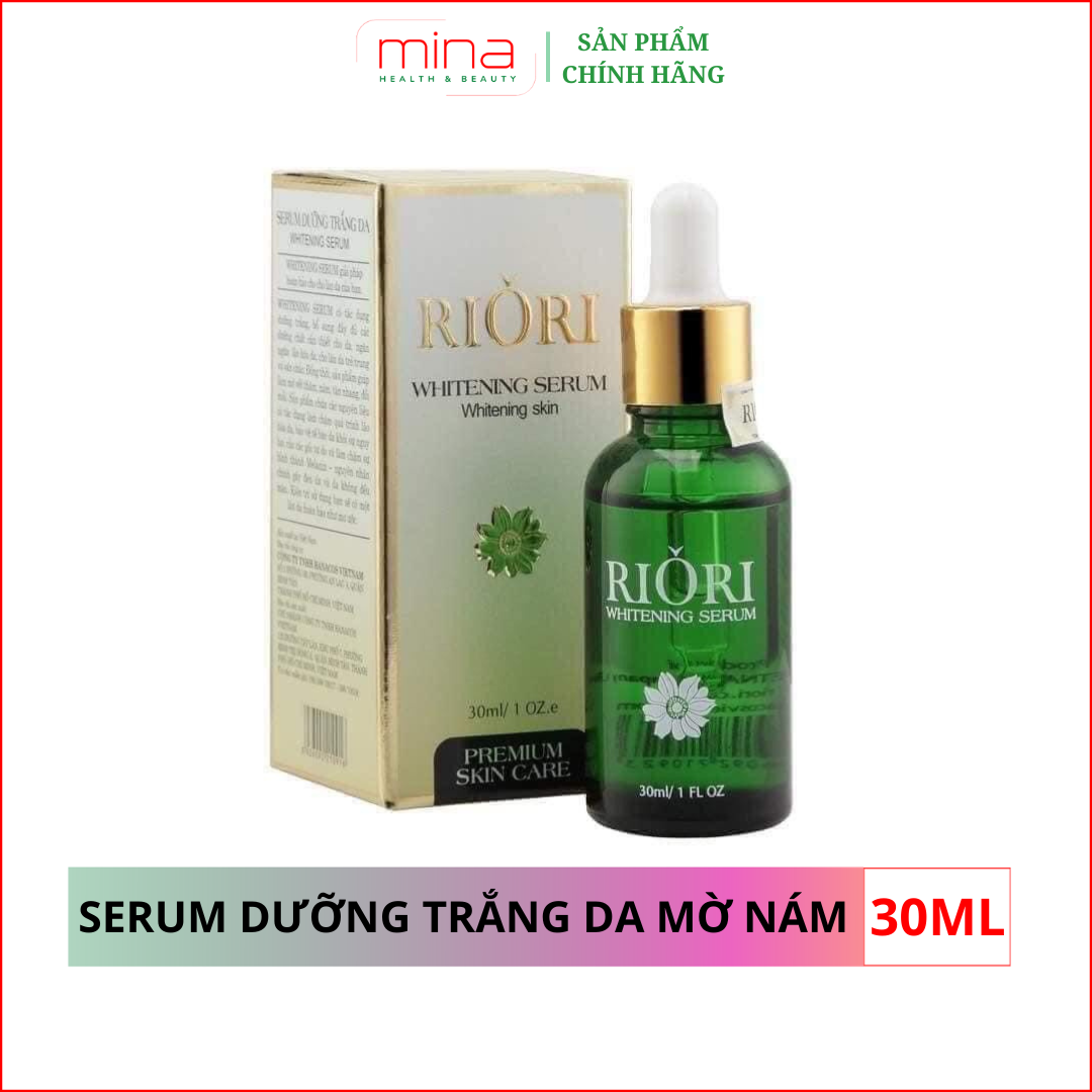 Serum dưỡng trắng da riori whitening serum 30ml - tinh chất dưỡng trắng da ngăn ngừa lão hóa mờ nám thâm sạm