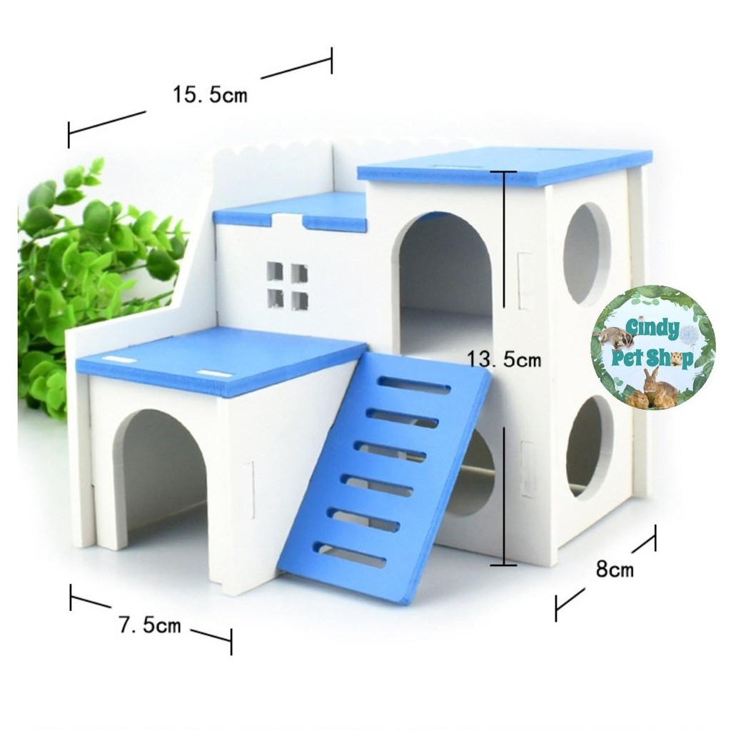 Nhà ngủ lắp ráp 2 tầng thiết kế độc đáo cho hamster