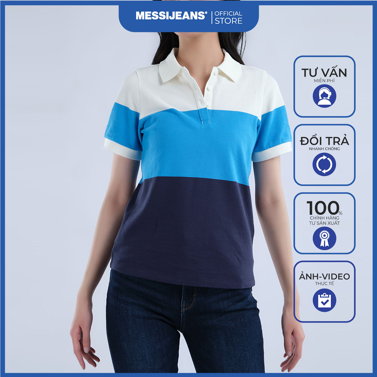 Áo polo nữ cotton messi wtb0110