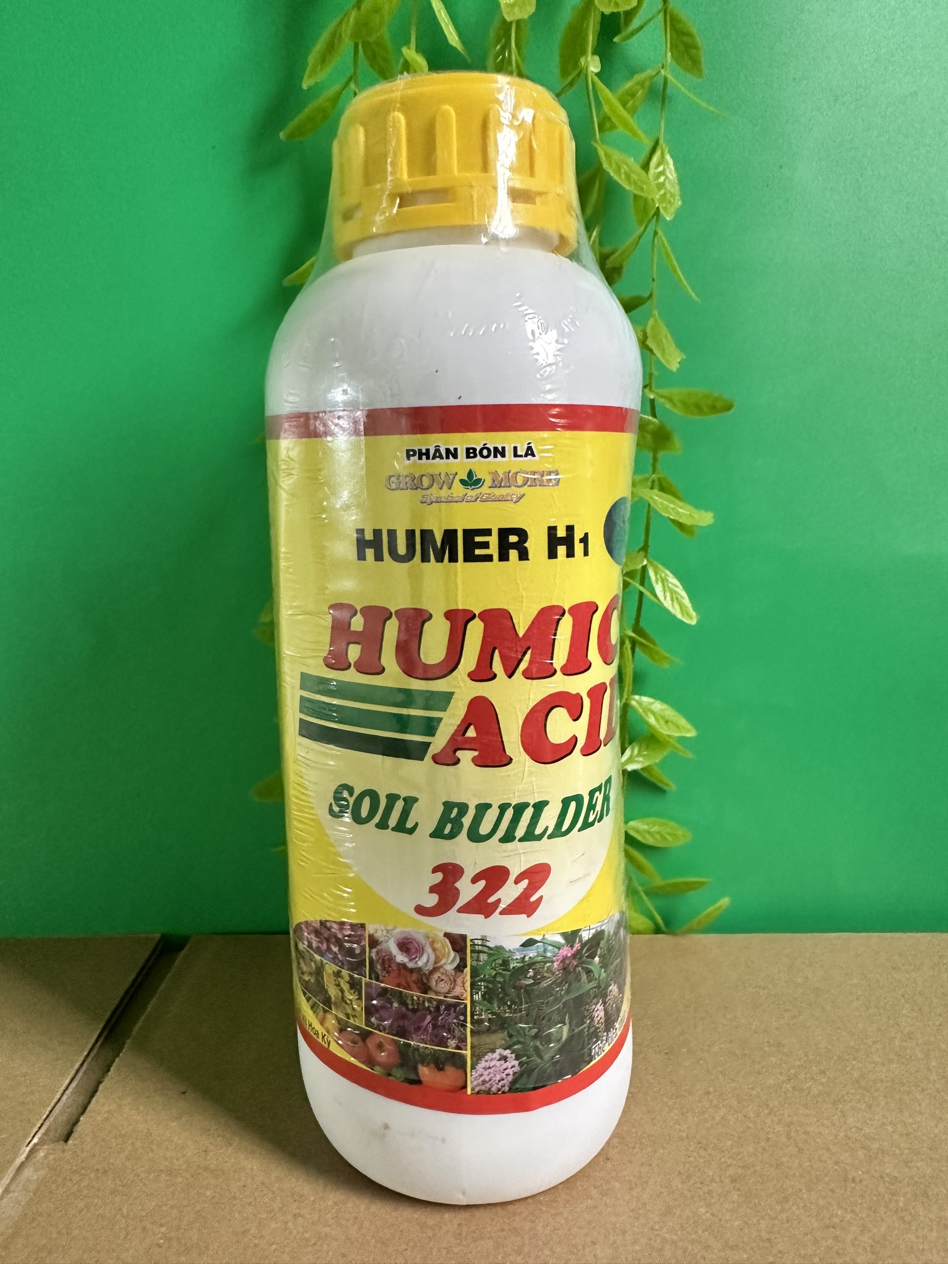Humic acid 322 giúp cây ra nhiều rễ, xanh lá dành cho cay cảnh, hoa lan, hoa hồng