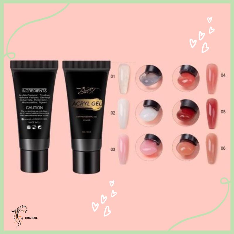 Gel gôm đắp móng, nối móng đắp gel không nóng 30ml