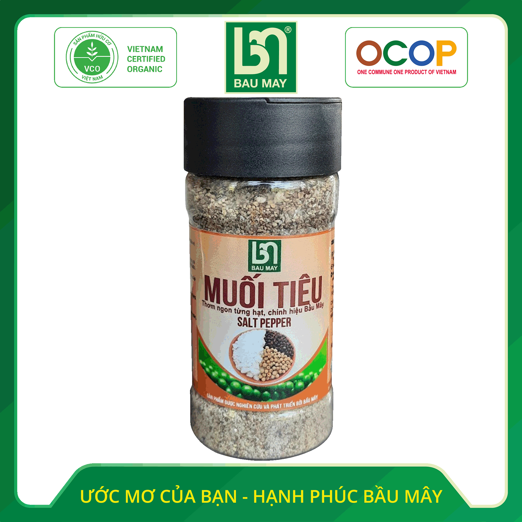 Muối tiêu hữu cơ bầu mây 100g