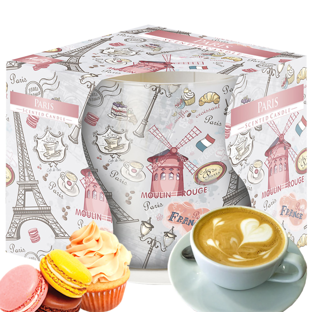 Ly nến thơm tinh dầu Bispol Paris 100g. Nến thơm phòng, nến thơm trang trí, khử mùi, nến tinh dầu nhập khẩu chính hãng, sáp nến thơm phòng ngủ, hương nến thơm thiên nhiên