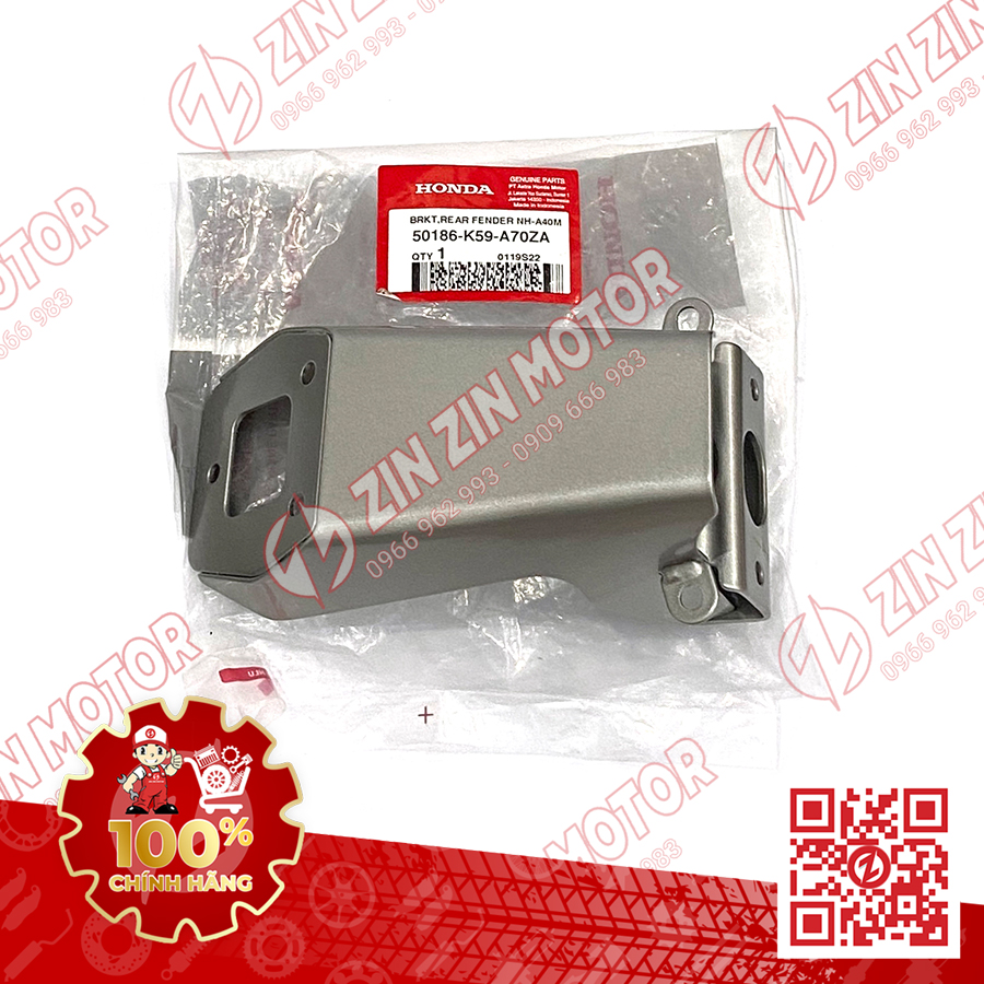 Pát sắt dè biển số vario 160, vario 150 k59j, vario 125 k60r, click 160, click 150i / 125i 2018 50186-k59-a70za