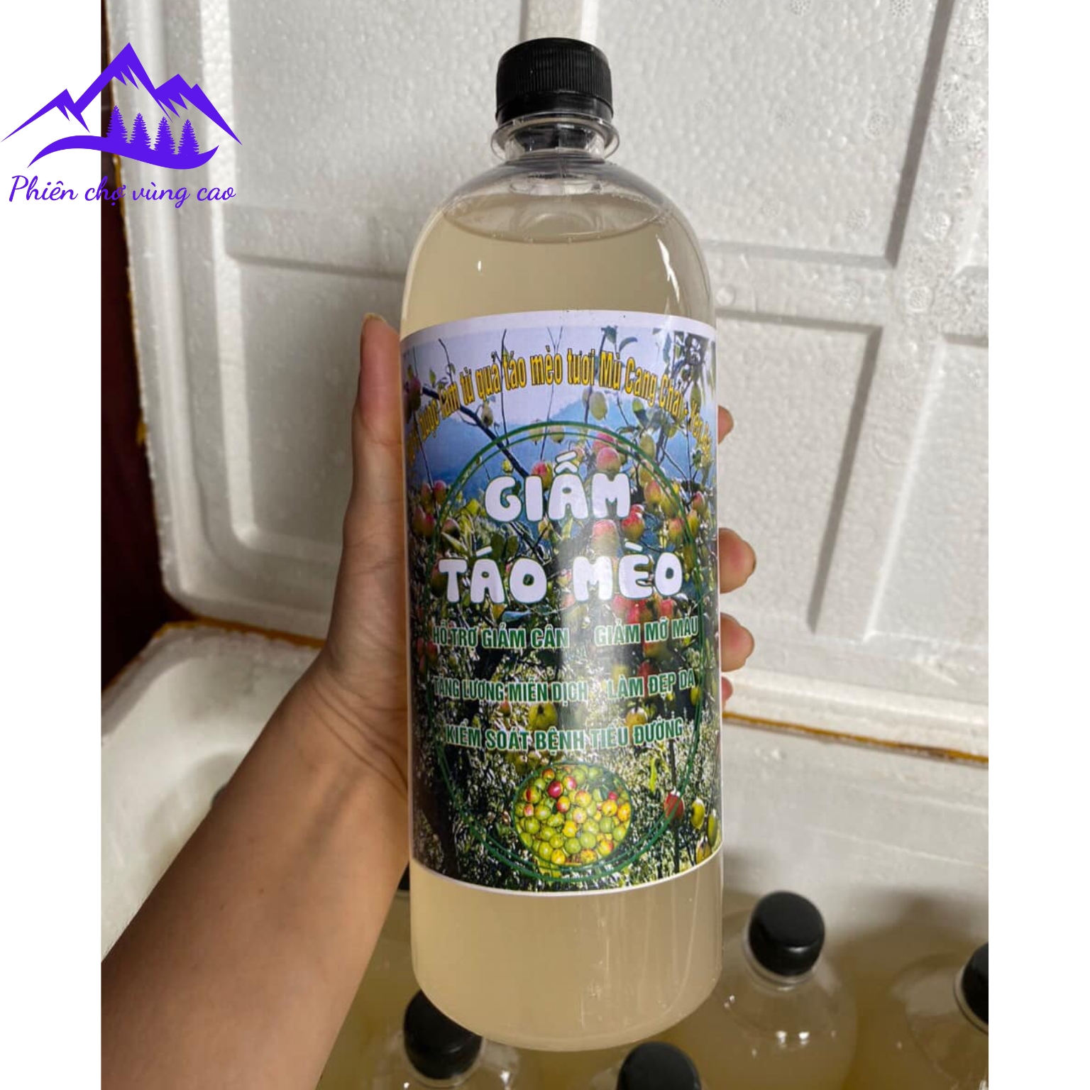 Giấm táo mèo giảm cân loại 1 , giấm táo mèo lên men hữu cơ organic nguyên chất. Dấm táo mèo giảm cân, mỡ bụng