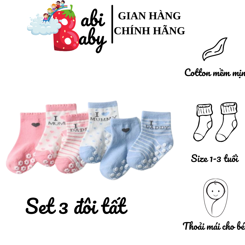 Tất trẻ em mềm mại tất cho bé sơ sinh mùa đông chống trơn trượt nằm điều hòa thoáng khí đủ size từ 0 - 3 tuổi