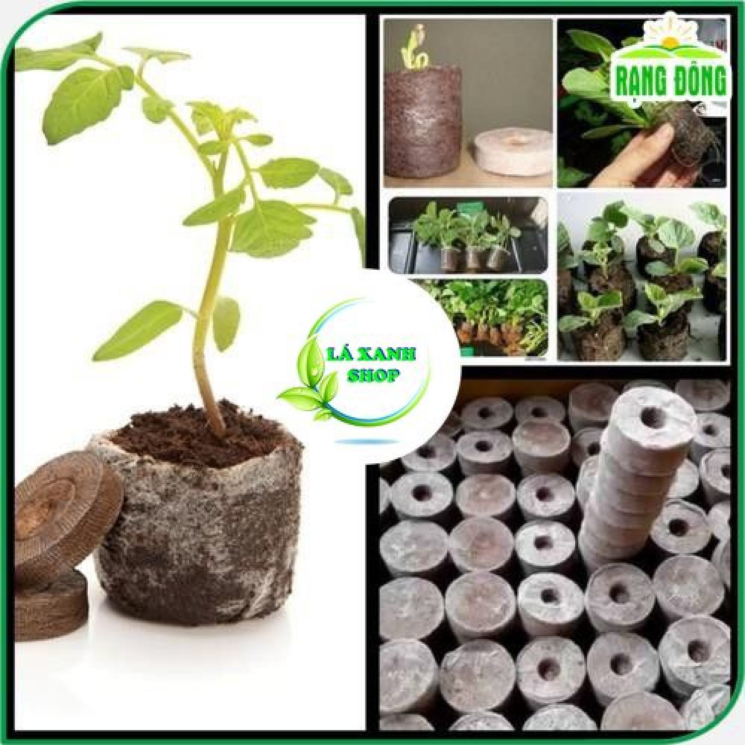 Combo 20 - 50 Viên nén xơ dừa, viên nén ươm hạt trồng rau, trồng hoa, dâu tây, thủy canh