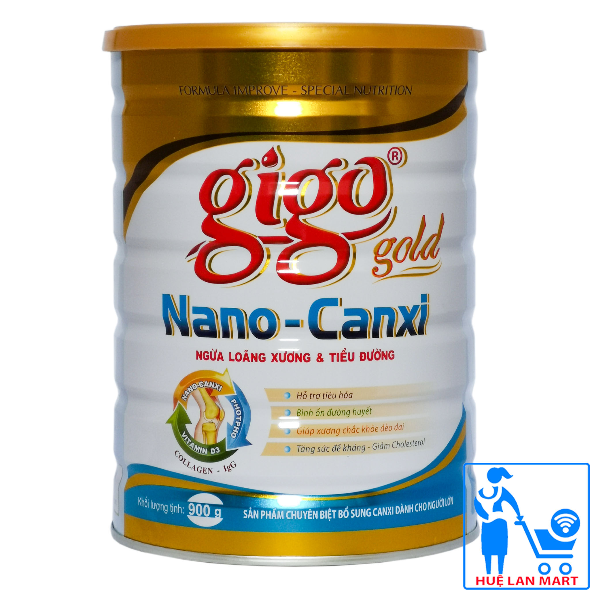 Sữa bột gigo gold nano canxi hộp 900g
