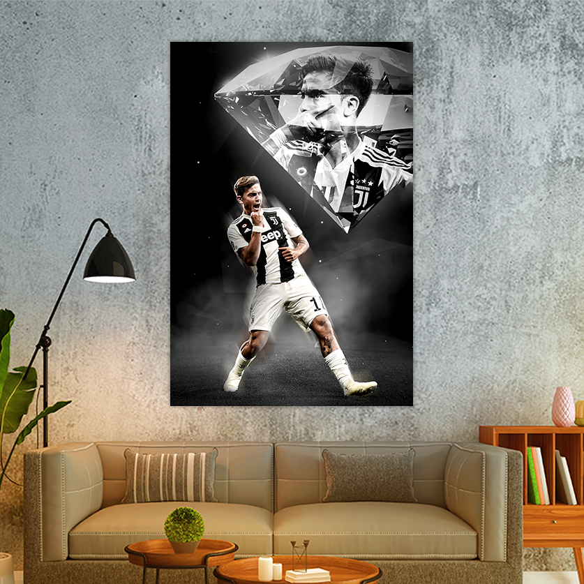 Tranh Dán Tường Kích Thước 40*60 Hình Cầu Thủ Paulo Dybala