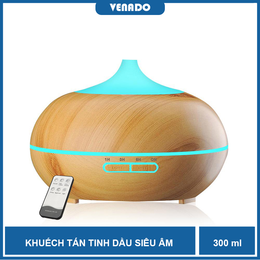 [500ml Có Remote] Máy Khuếch Tán Tinh Dầu Siêu Âm Hình Bí Ngô - Venado máy xông tinh dầu khuếch tán mùi hương