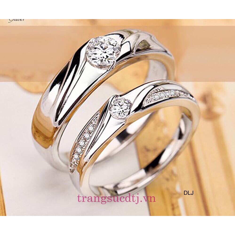 NHẪN ĐÔI - HÀNG BẠC Ý CAO CẤP - Shop bạc BiBi cam kết bạc chuẩn, chất lượng, kèm bảo hành