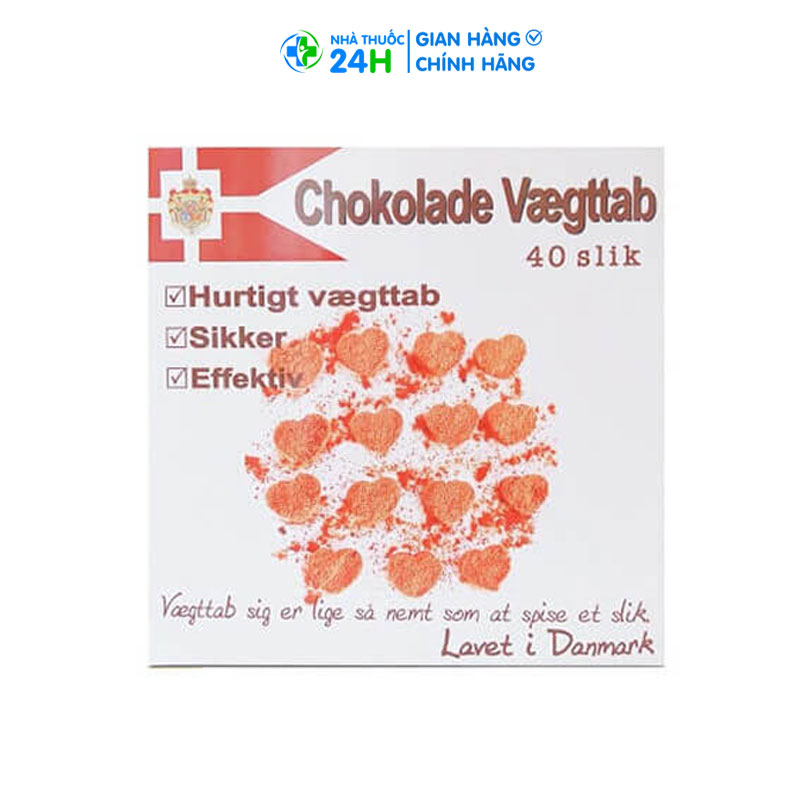 Kẹo Socola giảm cân Đan Mạch hộp màu trắng 40 viên