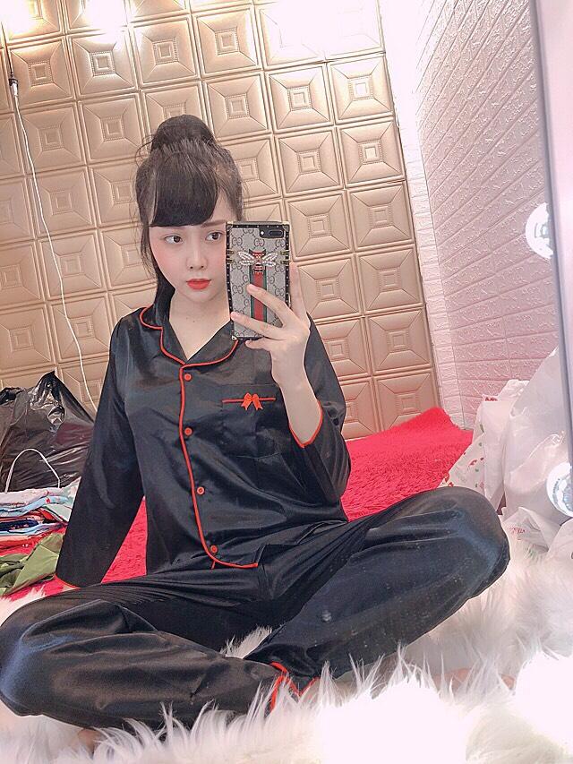 Đồ bộ lụa satin ngủ dài tay