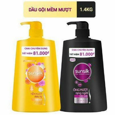 Dầu gội sunsilk mềm mượt và óng mượt 1.4kg