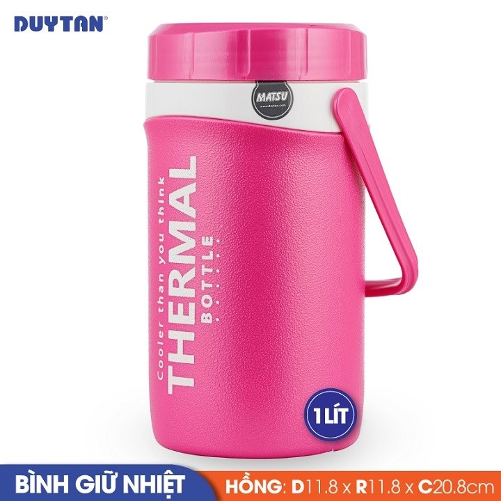 Bình giữ nhiệt nhựa DUY TÂN Matsu 1 lít (11.8 x 11.8 x 20.8 cm) - 35308 - Giao màu ngẫu nhiên