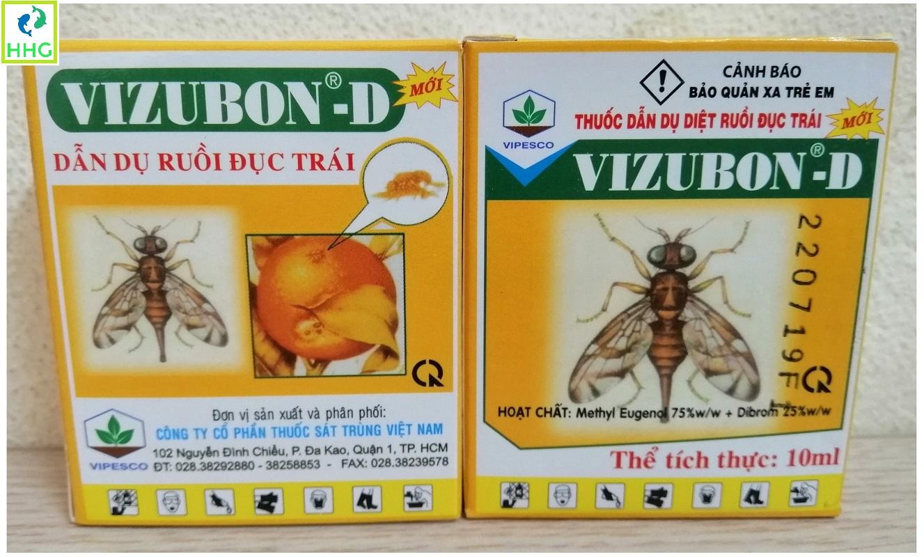 2 hộp 4 lọ sản phẩm dẫn dụ diệt ruồi đục trái vizubon-d