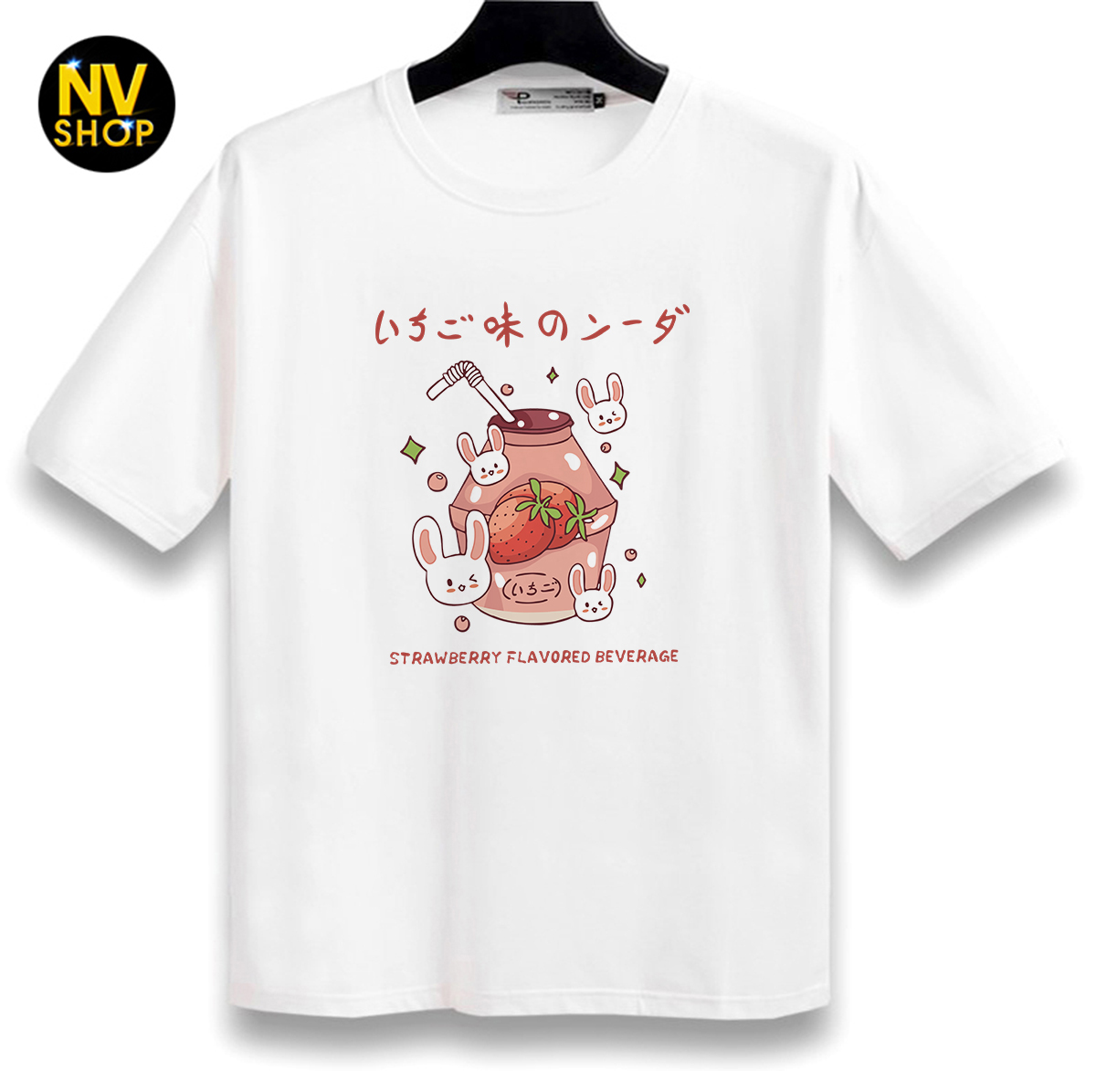 Áo thun unisex freesize tay lỡ "in hình flavored"