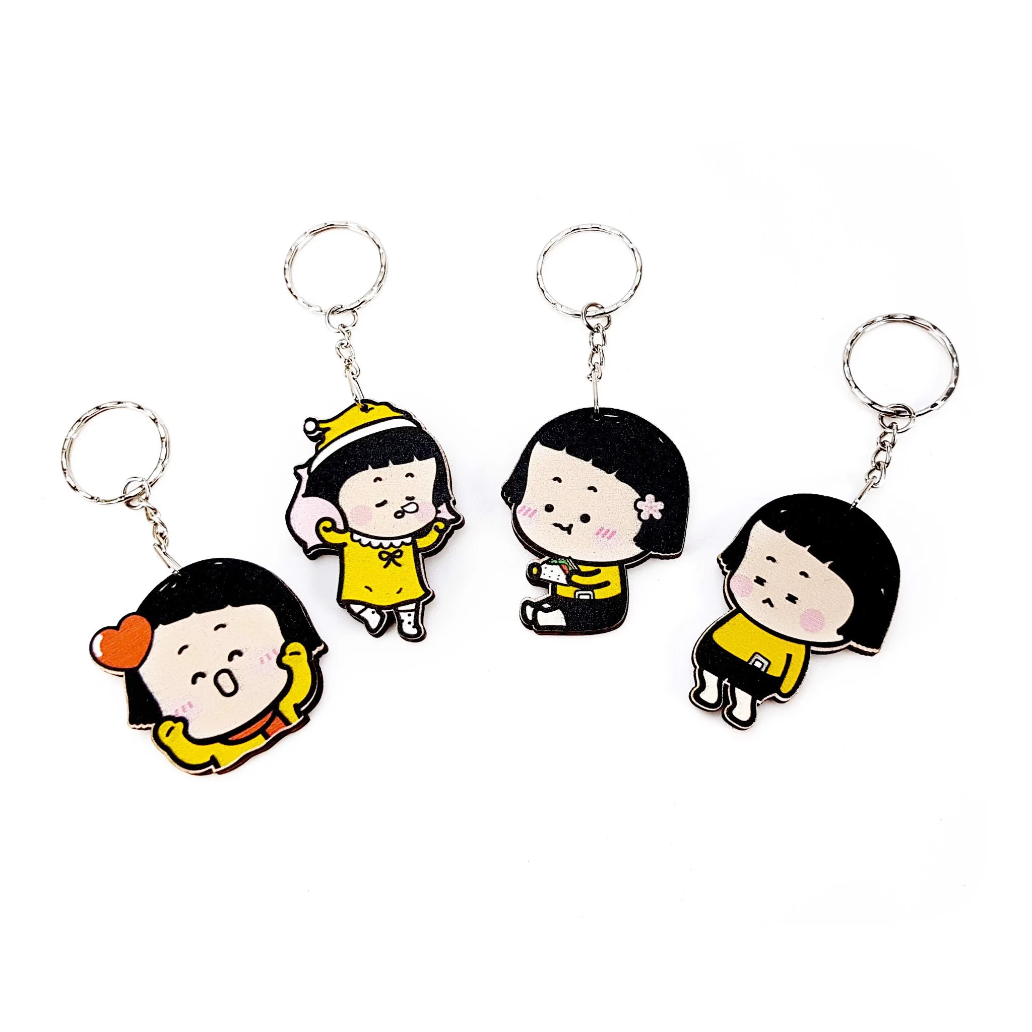 Móc khóa gỗ mimi dễ thương