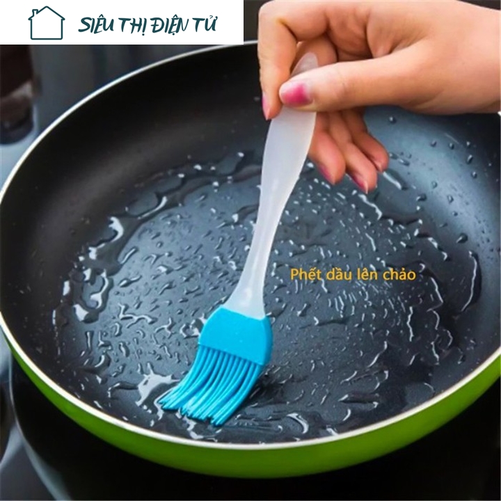 Sieuthidientu [HCM]Combo 4 Cây Chổi Cọ Quét Dầu Mỡ Gia Vị bàn chải nướng thịt quét nước Sốt Lên Thực Phẩm Chất Liệu Silicone An Toàn