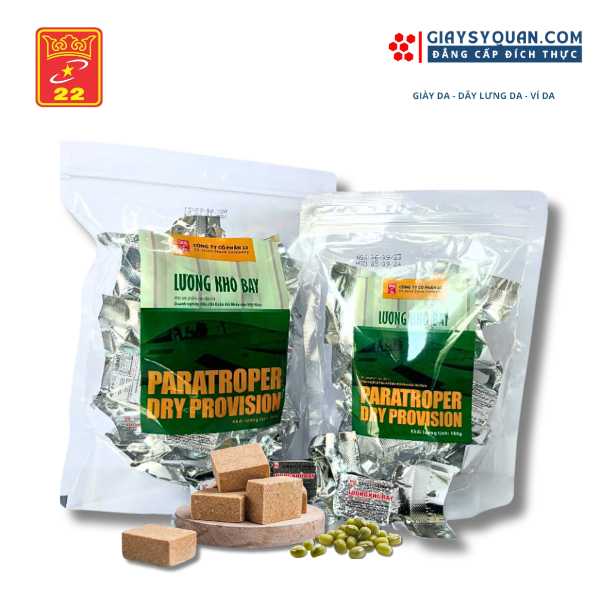 Lương Khô Bay Dạng Túi 360 Gram 24 Viên Thành Phần Nguyên Liệu Dinh Dưỡng