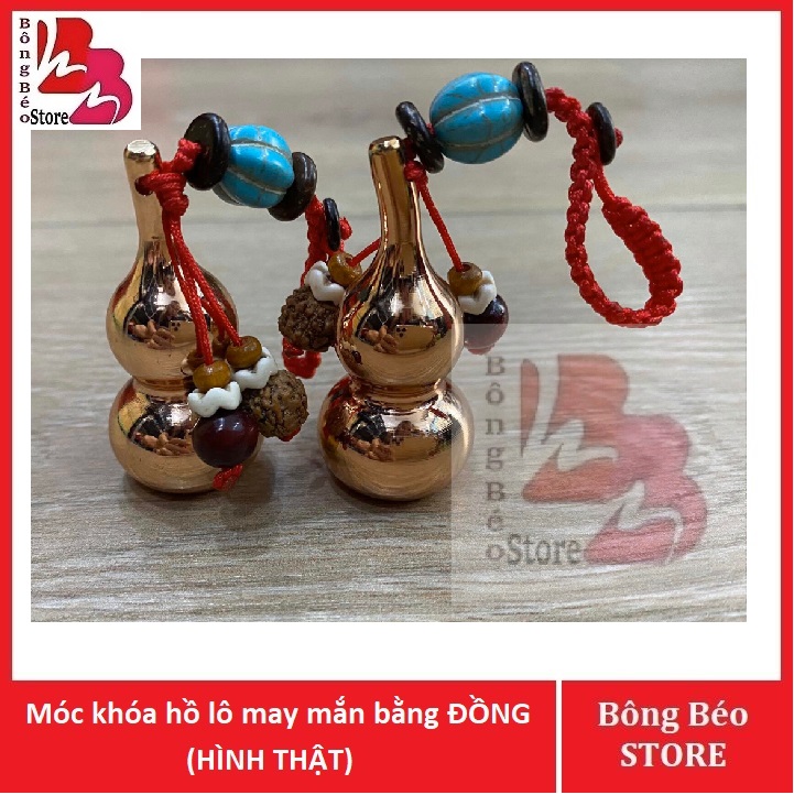 Móc khóa hồ lô may mắn bằng ĐỒNG