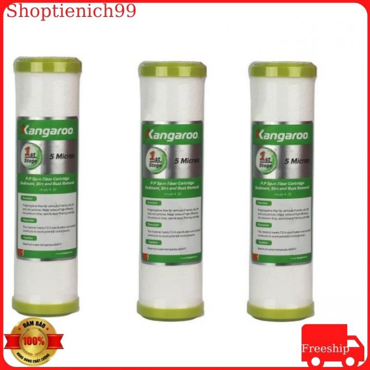 Combo 3 lõi lọc nước kangaroo số 1 chính hãng giá rẻ uy tín số 1.