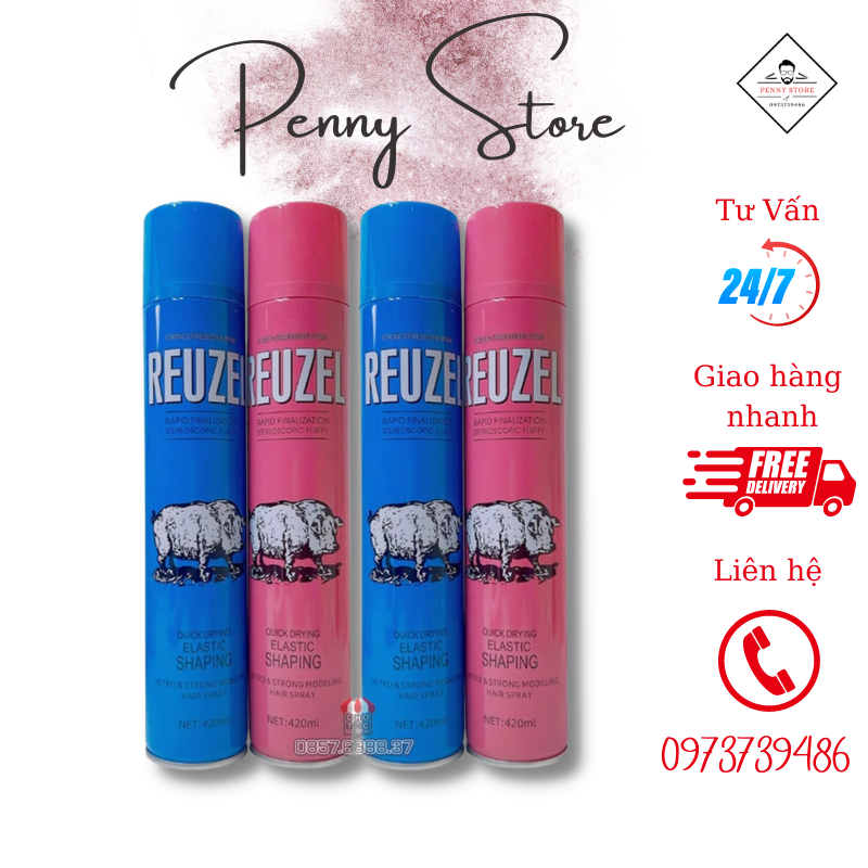 Gôm, keo xịt tóc reuzel spray 420ml. tạo kiểu và giữ nếp cho tóc