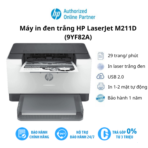 Máy in laser trắng đen hp laserjet m211d / m211dw/wifi