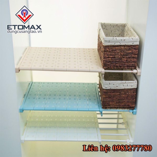 [Chiều Rộng 42cm] Kệ Chia Ngăn Tủ Quần Áo Thông Minh>>Không Cần Khoan, Bắt Vít 56-95cm