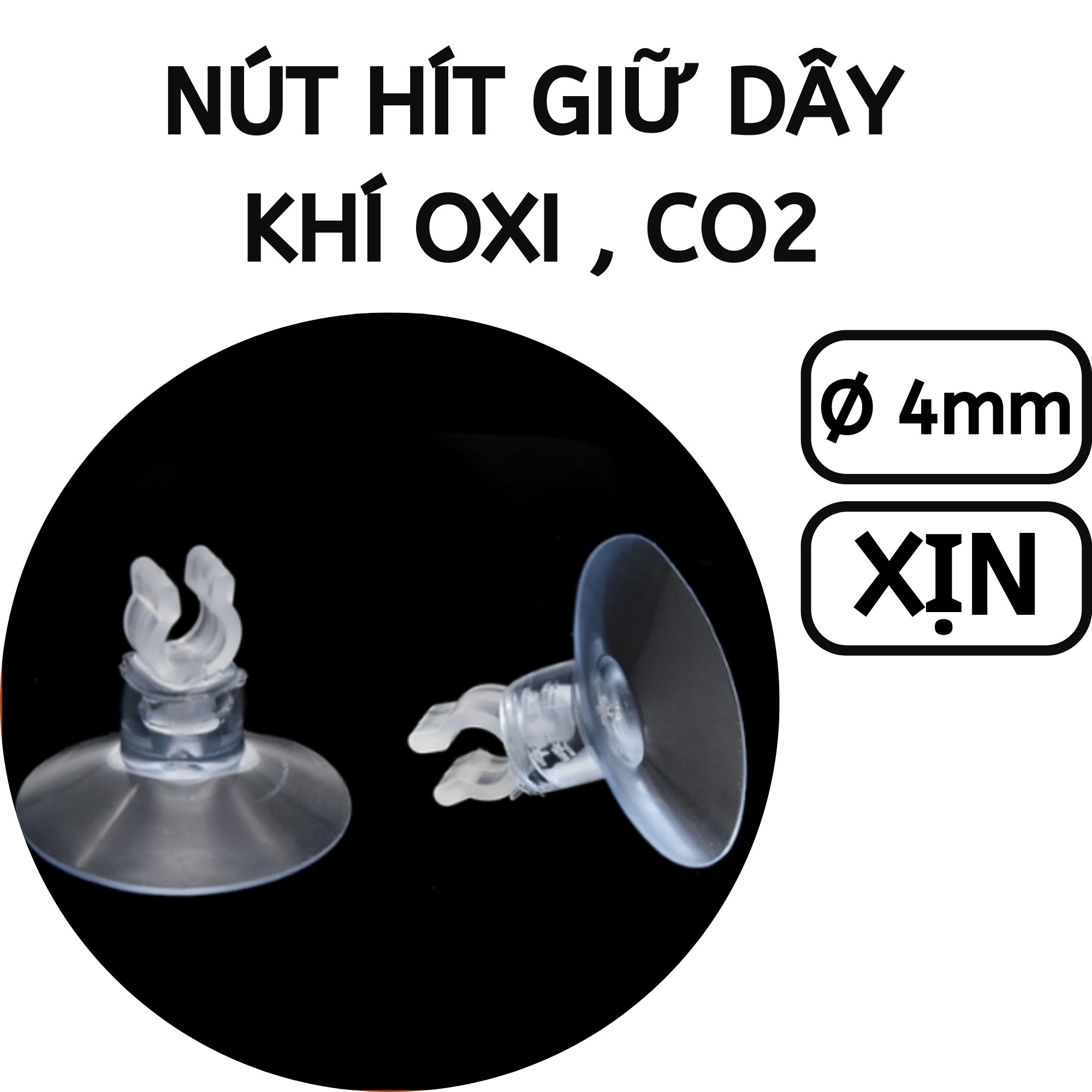 Nút hít giữ ống dây oxi, C02 , cây trầu bà loại tốt - Phụ kiện cá cảnh | Hingaostore.
