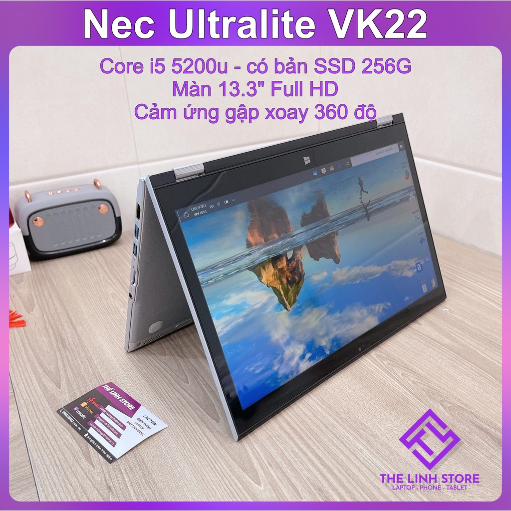 Laptop NEC VK22 màn 13.3 cảm ứng gập 360 độ - Core i5 5200u SSD 256G