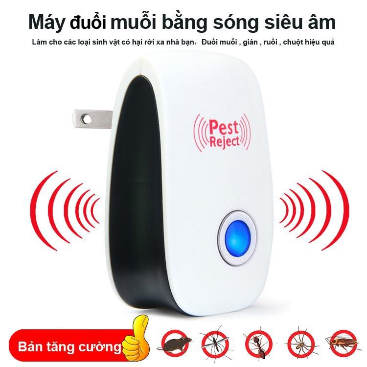 Máy đuổi côn trùng thiết bị đuổi chuột đuổi chuột trong nhà đuổi muỗi Máy Xua Đuổi Chuột, Đuổi Côn Trùng Bằng Sóng Siêu Âm Pest Reject sử dụng liên tục từ 7 đến 14 là đạt hiệu quả 100%