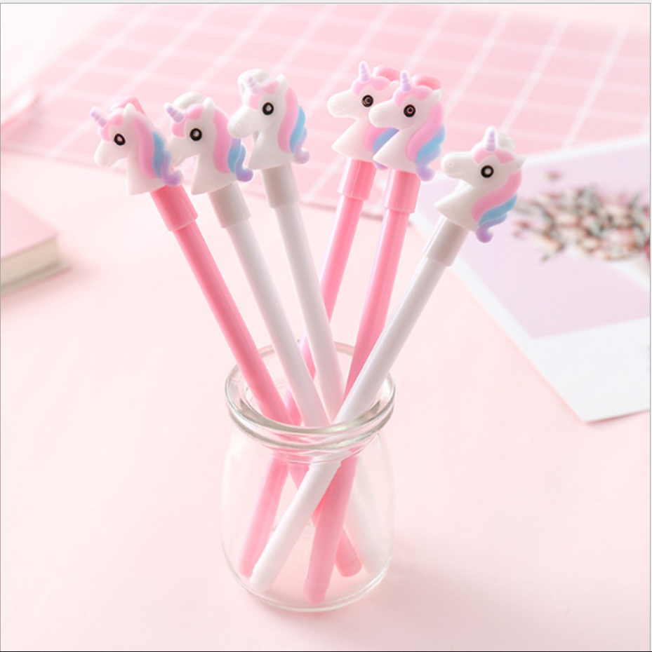 Set 5 Bút Gel mực đen hình kì lân cầu vồng