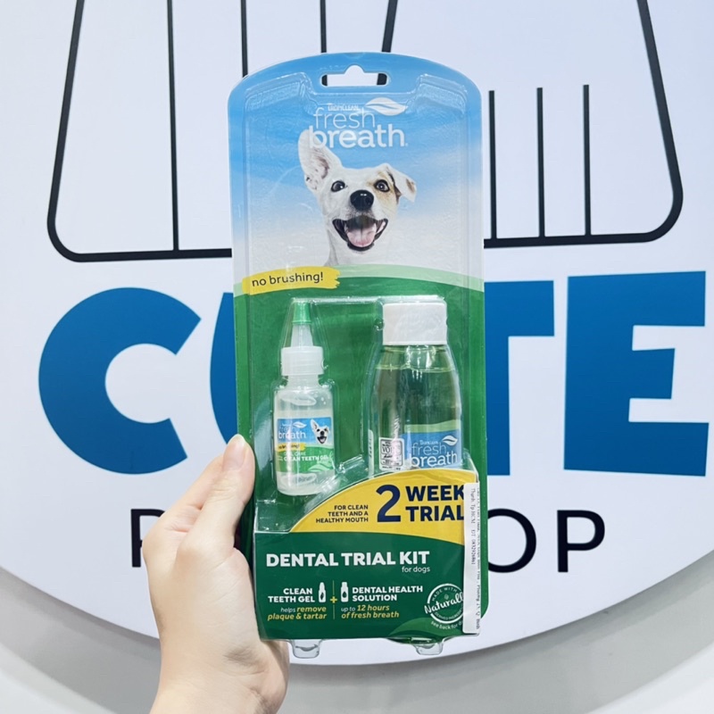 Bộ Mini Kit vệ sinh răng miệng cho chó Tropiclean Fresh breath 2-week trial
