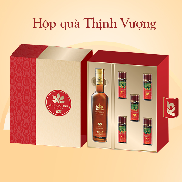Hộp quà thịnh vượng - sâm ngọc linh kon tum k5