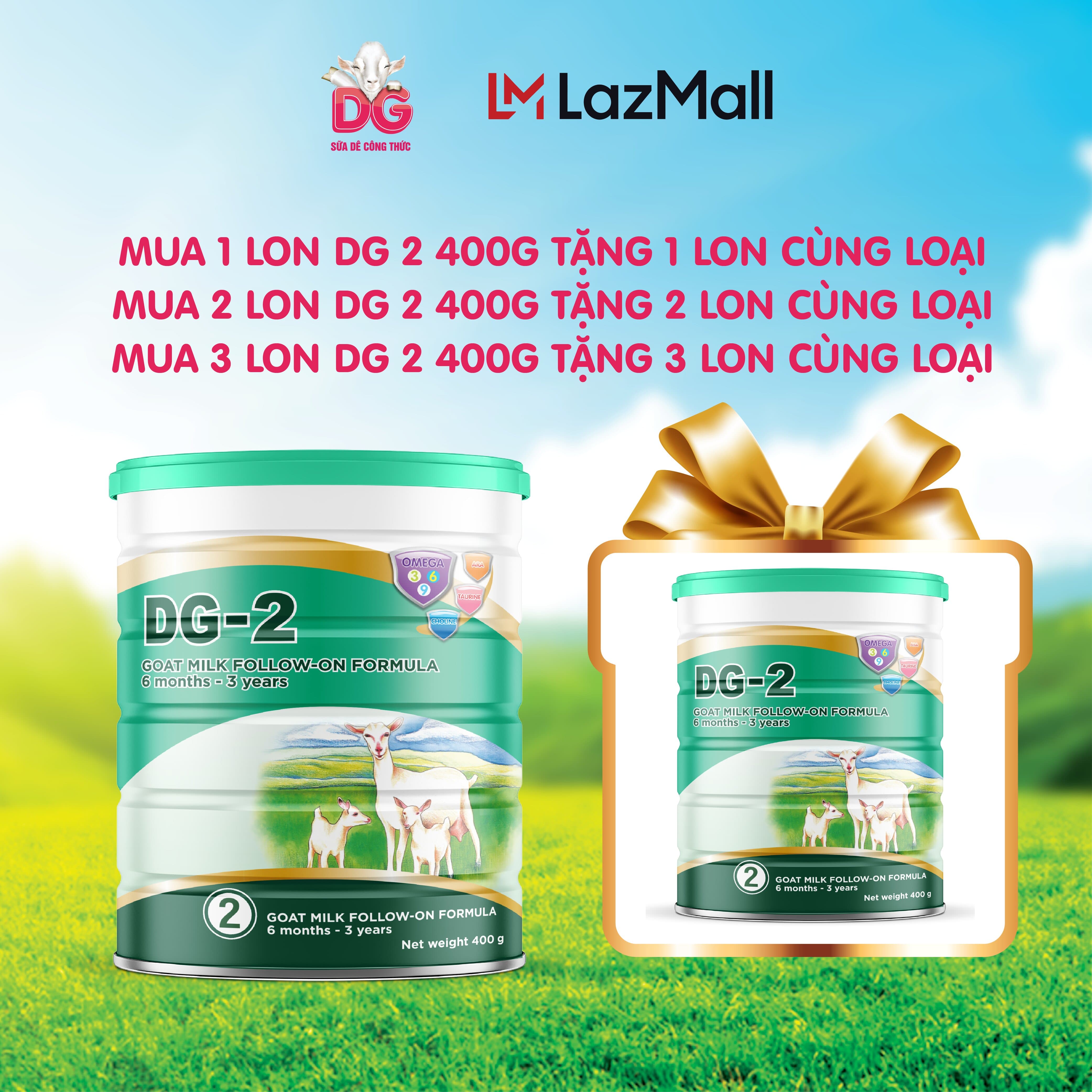 Sữa dê dg-2 400 mua 1 tặng 1 giá ko đổi