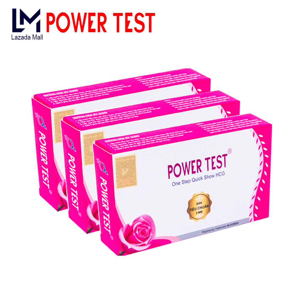 Combo 3 Que thử thai Powertest nhanh, chính xác -  Que thử phát hiện thai sớm bộ 3 test